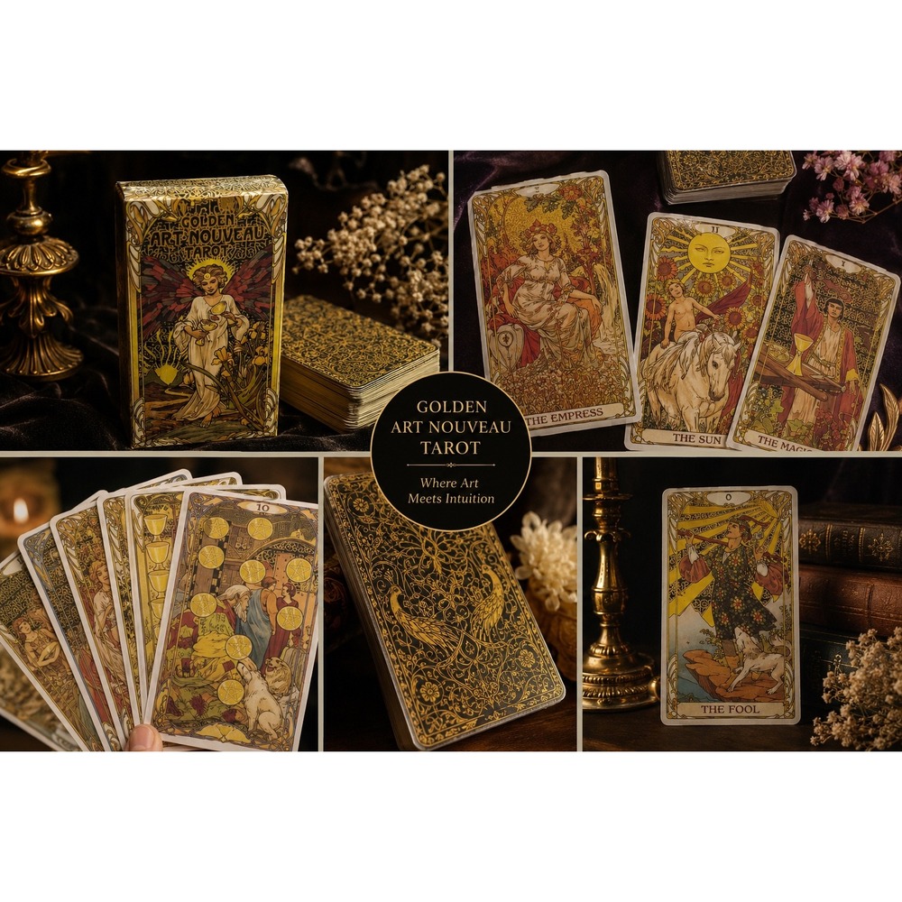 Golden Art Nouveau Tarot Deck